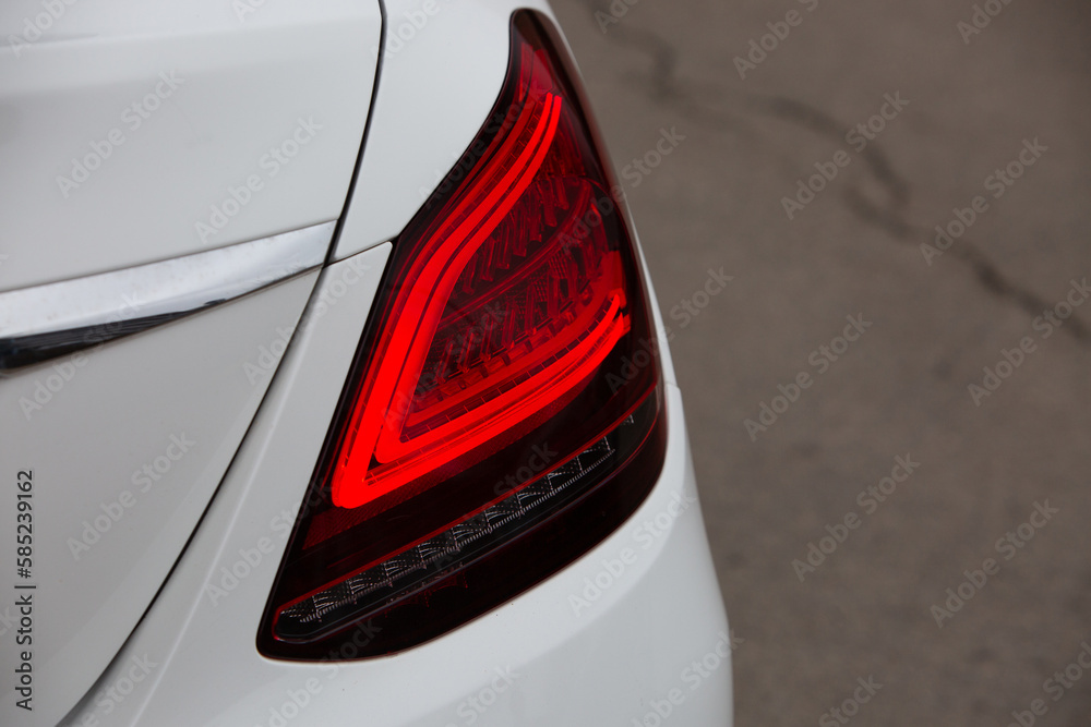 Obraz premium Modern car led taillight lamp close up