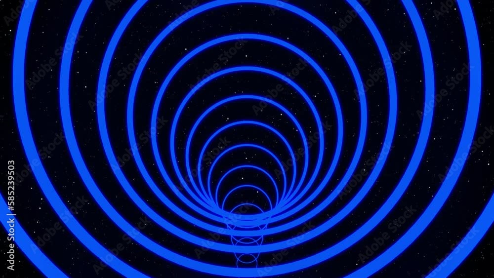 Endless neon glowing futuristic blue tunnel against a starry sky leading into the space full of stars. Full HD, perfect loop. Best for presentations, backgrounds and business. Endless neon glowing futuristic blue tunnel against a starry sky leading into the space full of stars. Full HD, perfect loop. Best for presentations, backgrounds and business.