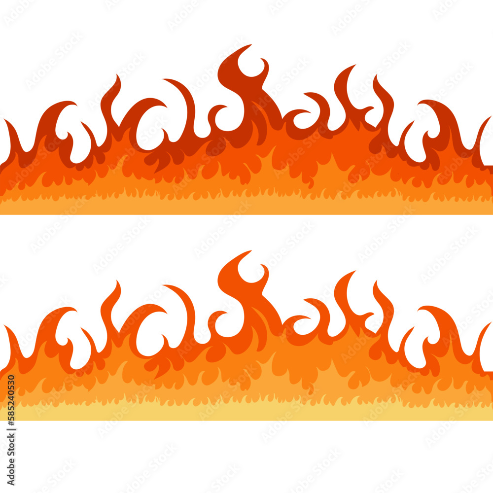 Fire, flame.Set of vector fire design elements isolated on white background Fire, flame.Set of vector fire design elements isolated on white background