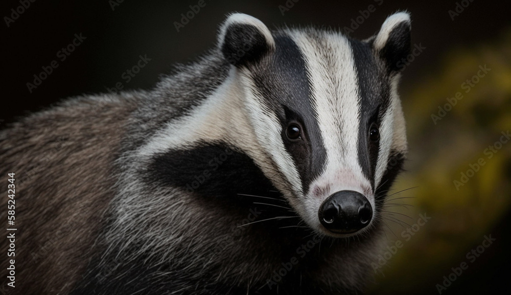 Fluffy lemur nose and striped primate fur generated by AI Fluffy lemur nose and striped primate fur generated by AI