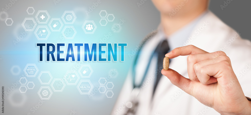 Close-up of a doctor giving you a pill Close-up of a doctor giving you a pill