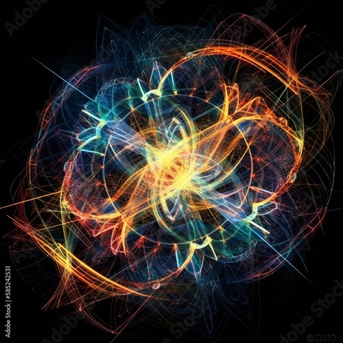 An abstract fractal like image representing energy. Generative AI.