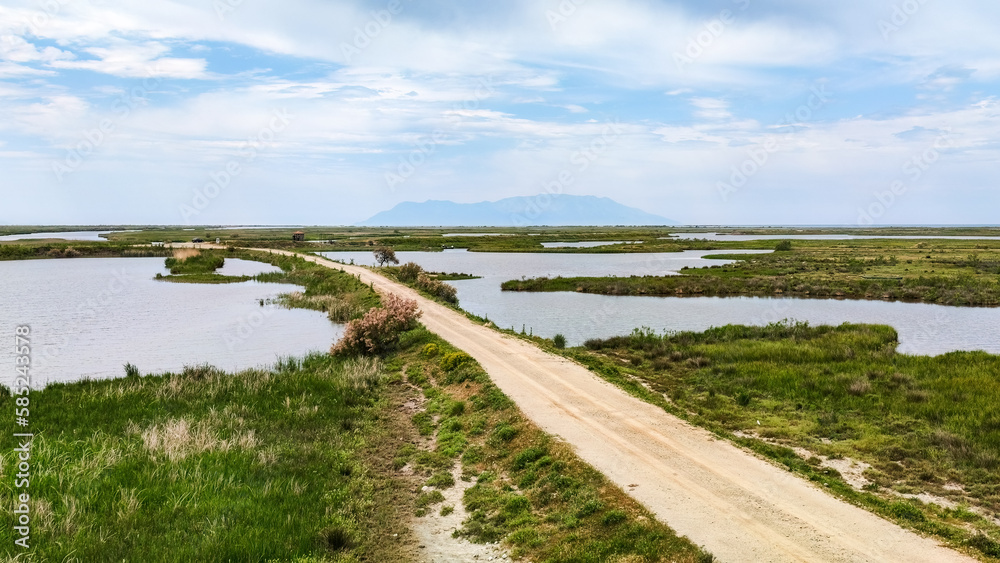 Important wetland National Park Delta Evros in Thrace Greece near to Feres and Alexandroupolis.