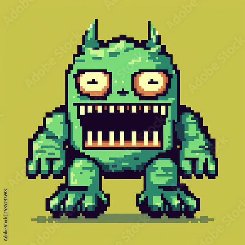 pixelated monster © ch3r3d4r4f43l