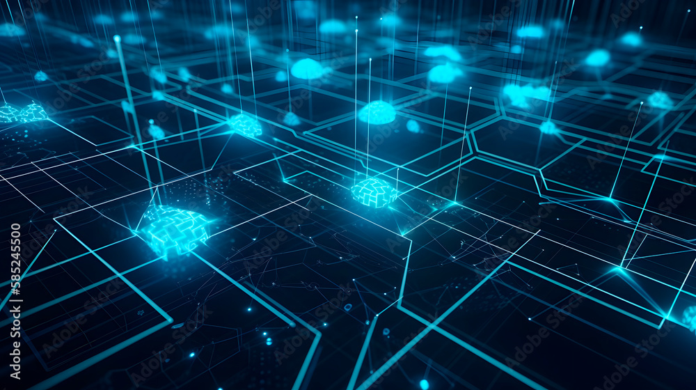 Big Data Flow in Cyber Blockchain Fields with Technology Concept Big Data Flow in Cyber Blockchain Fields with Technology Concept