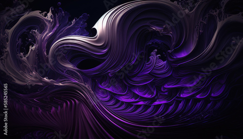 Purple Waves on Dark illustration