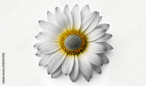 Vertical shot of beautiful white flower isolated Generative AI