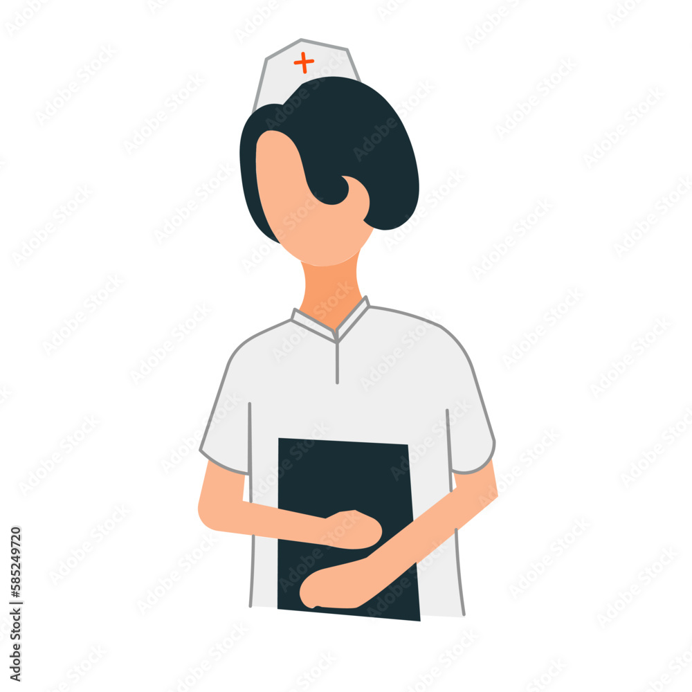 Nurse icon. Flat illustration of nurse vector icon for web design Nurse icon. Flat illustration of nurse vector icon for web design