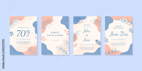 Set of abstract geometric nature colorful templates. Universal cover Designs for Annual Report, Brochures, Flyers, Presentations, Leaflet, Magazine.