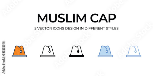 Muslim Cap icon. Suitable for Web Page, Mobile App, UI, UX and GUI design.