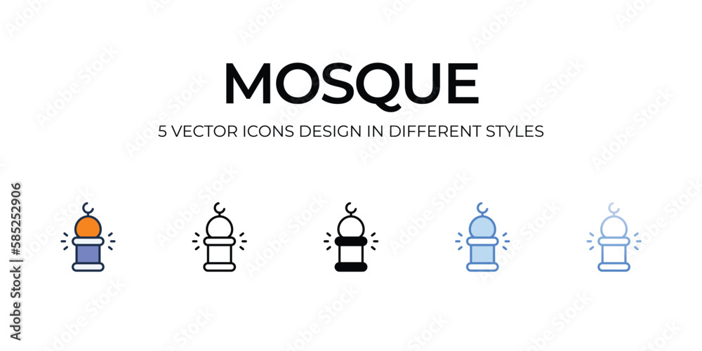Mosque icon. Suitable for Web Page, Mobile App, UI, UX and GUI design. Mosque icon. Suitable for Web Page, Mobile App, UI, UX and GUI design.