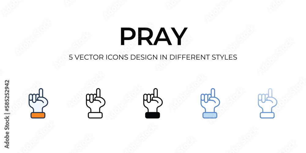 Pray icon. Suitable for Web Page, Mobile App, UI, UX and GUI design.