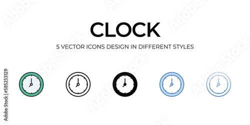 Clock icon. Suitable for Web Page, Mobile App, UI, UX and GUI design.