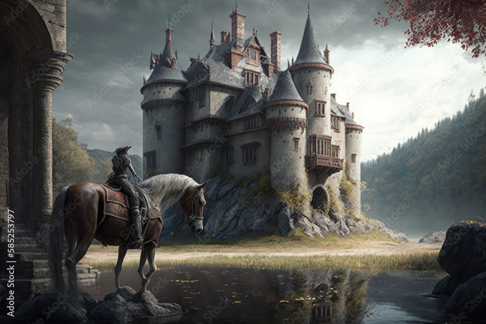 Experience the Majestic Fantasy Kingdom with AI-Generated Illustration ...