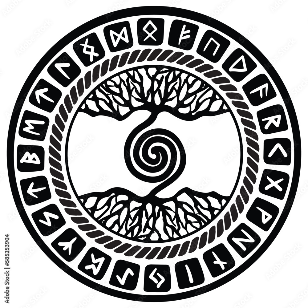 Tree of Life , Yggdrasil vector	
