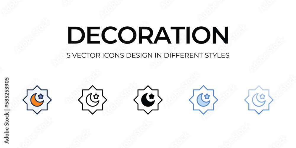 Decoration icon. Suitable for Web Page, Mobile App, UI, UX and GUI design.