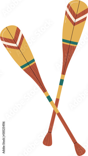 Crossed Oars For Boat