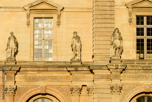 The Louvre , in Europe, in France, in Ile de France, in Paris, in summer, on a sunny day.