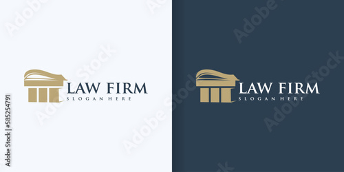 Law Education Logo Template Design Vector collection