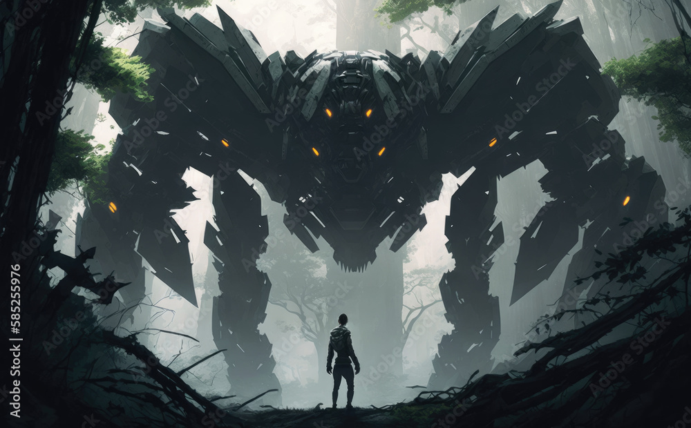 Gargantuan Insectoid Dolgren Colossus Concept Art (Generative AI) Stock ...