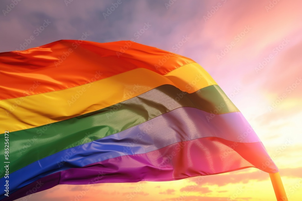 LGBT Rainbow Background. LGBTQ Gay Pride Rainbow Flag Background Generative AI

