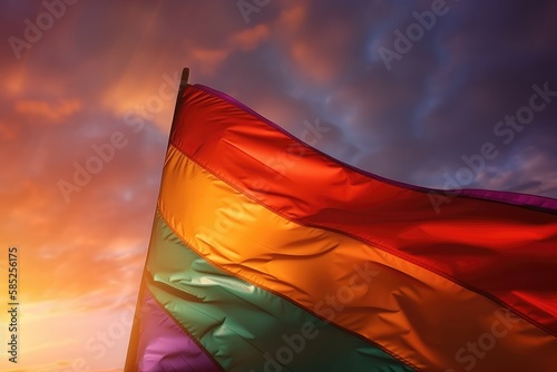 LGBT Rainbow Background. LGBTQ Gay Pride Rainbow Flag Background Generative AI   © ChaoticMind