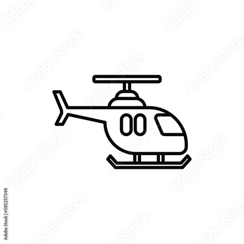 helicopter icon. outline icon