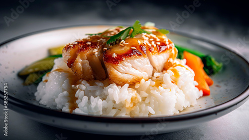 Indulge in the Deliciousness of Fish Fillet and Rice with a Side of Veggies