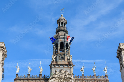 The town hall   in Europe  in France  in Ile de France  in Paris  Along the Seine  in summer  on a sunny day.