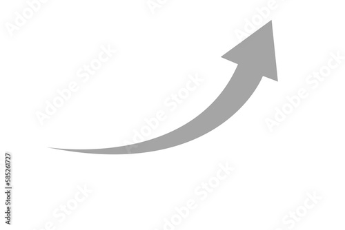 grey curved graph with arrow png file type 