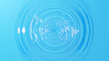 波紋の背景素材。光に反射するきれいな水面の画像。（水色）（横長）