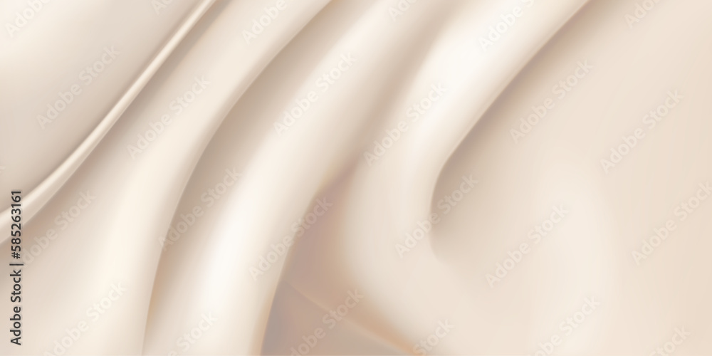Obraz premium Background of beige fabric with several folds