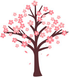 Cherry  Blossom Tree  Illustration