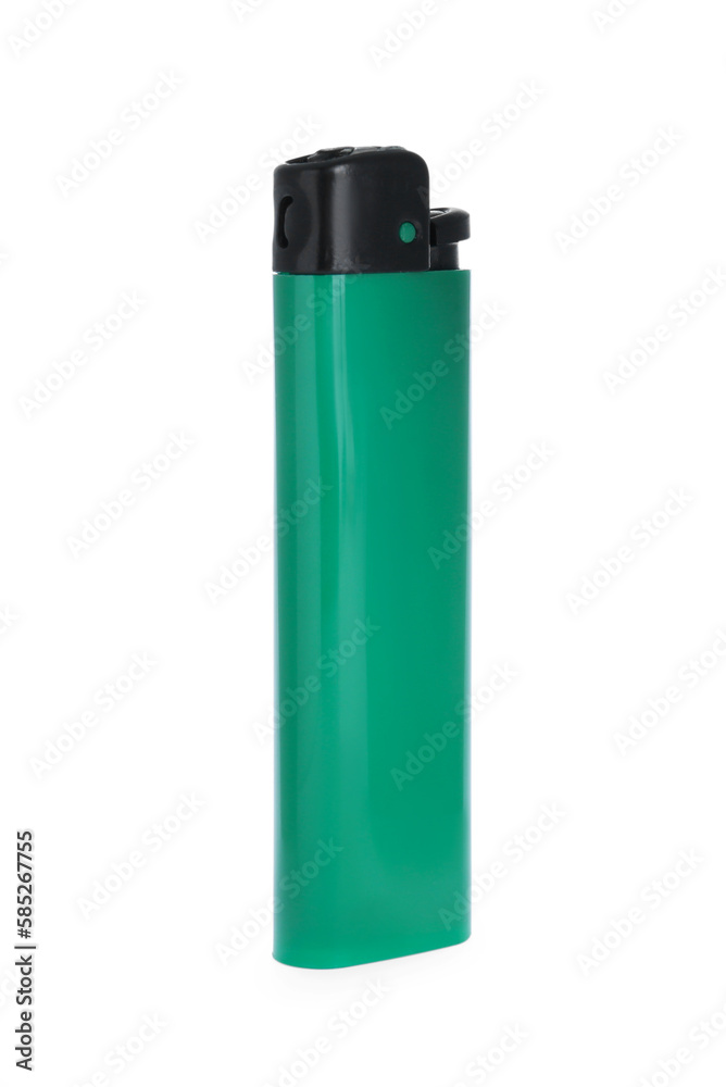 Stylish small pocket lighter isolated on white