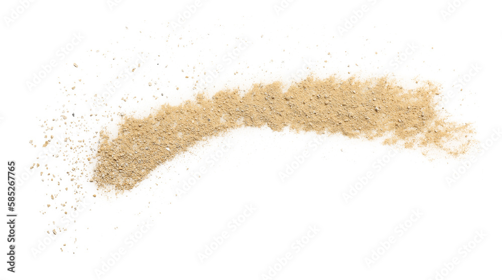 custom made wallpaper toronto digitalPile of brown dust scattered on white background, top view