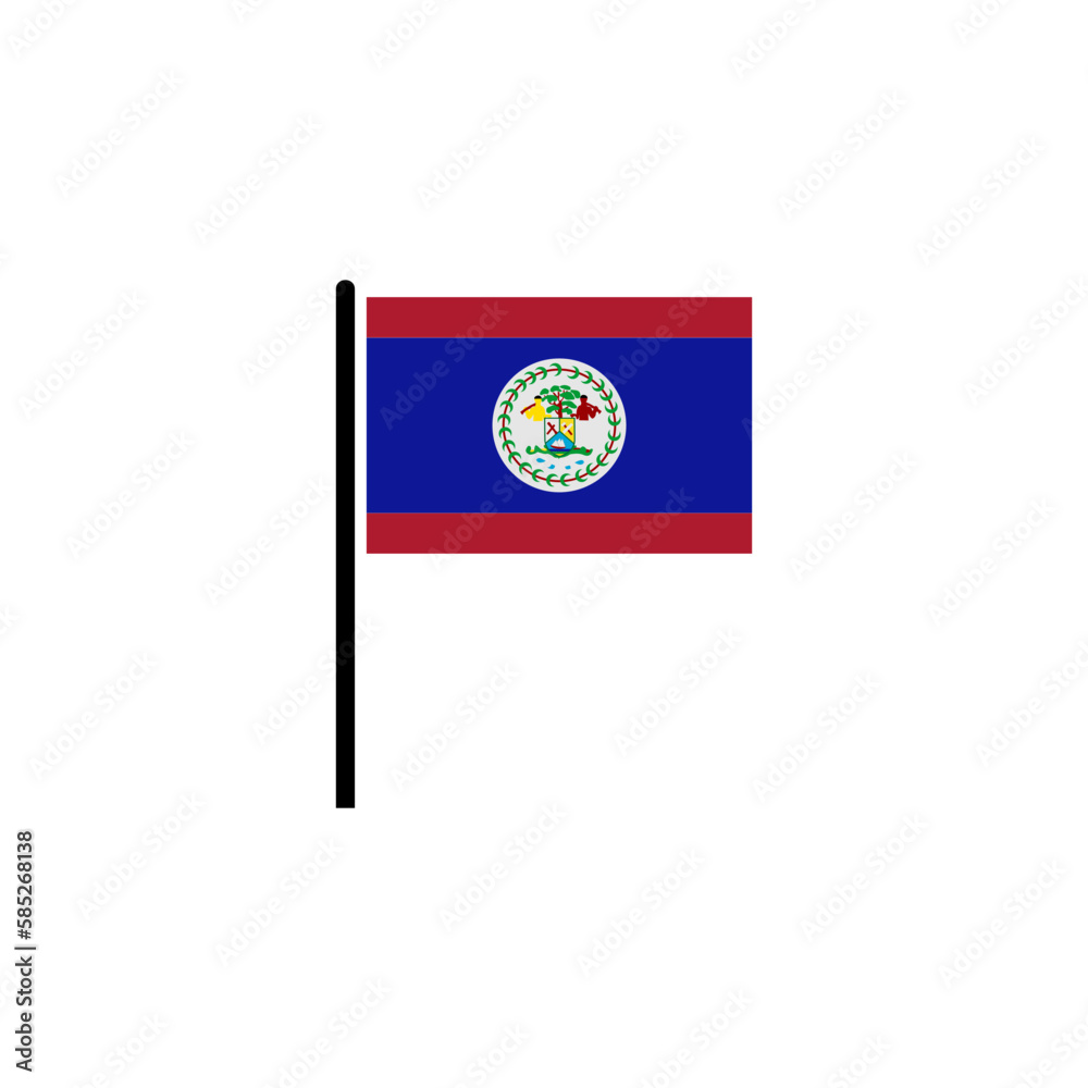 Belize flags icon set, Belize independence day icon set vector sign symbol Belize flags icon set, Belize independence day icon set vector sign symbol