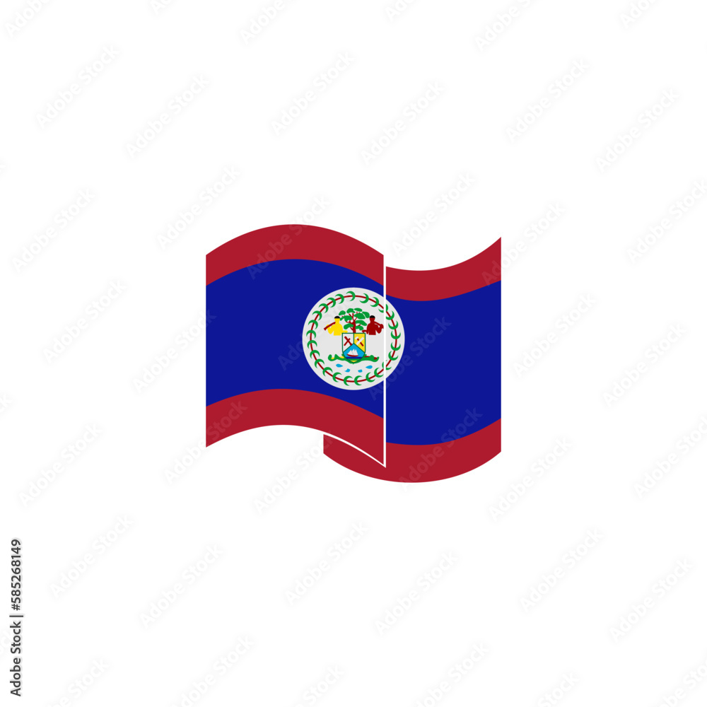 Fototapeta premium Belize flags icon set, Belize independence day icon set vector sign symbol
