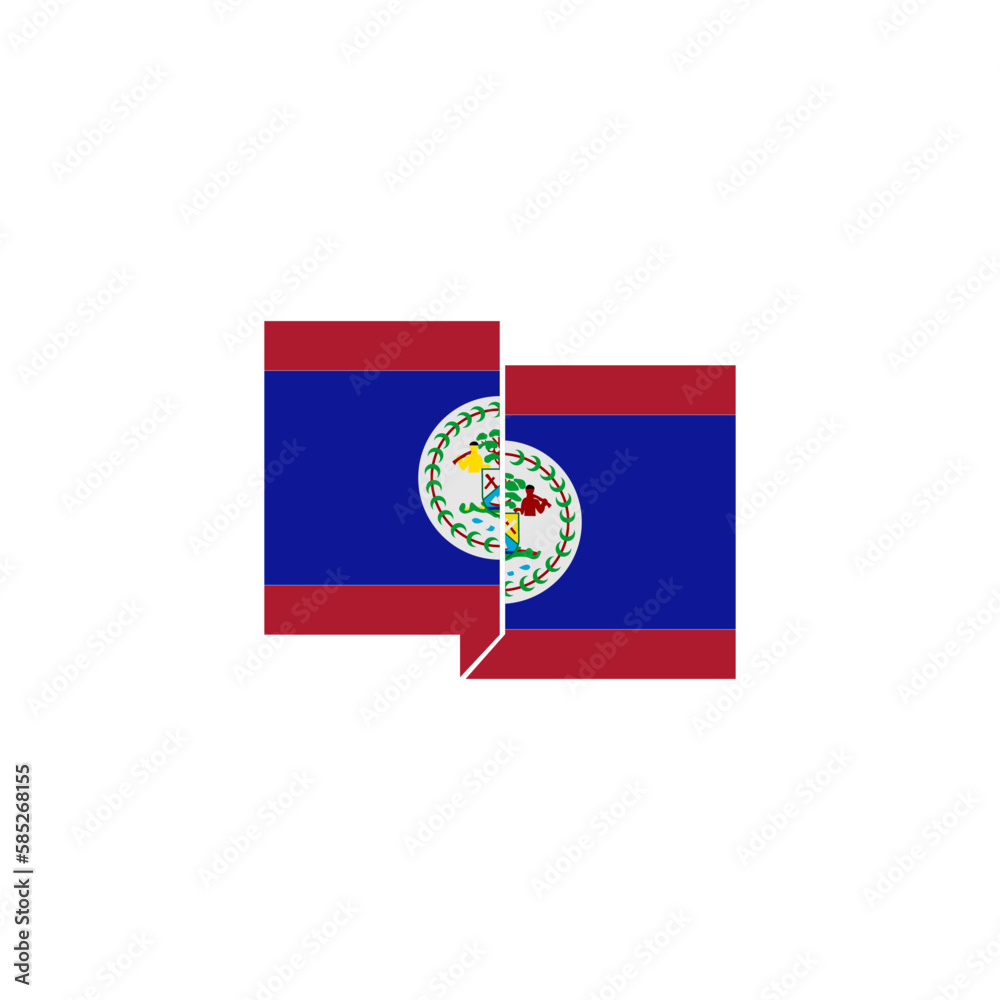 Belize flags icon set, Belize independence day icon set vector sign symbol Belize flags icon set, Belize independence day icon set vector sign symbol
