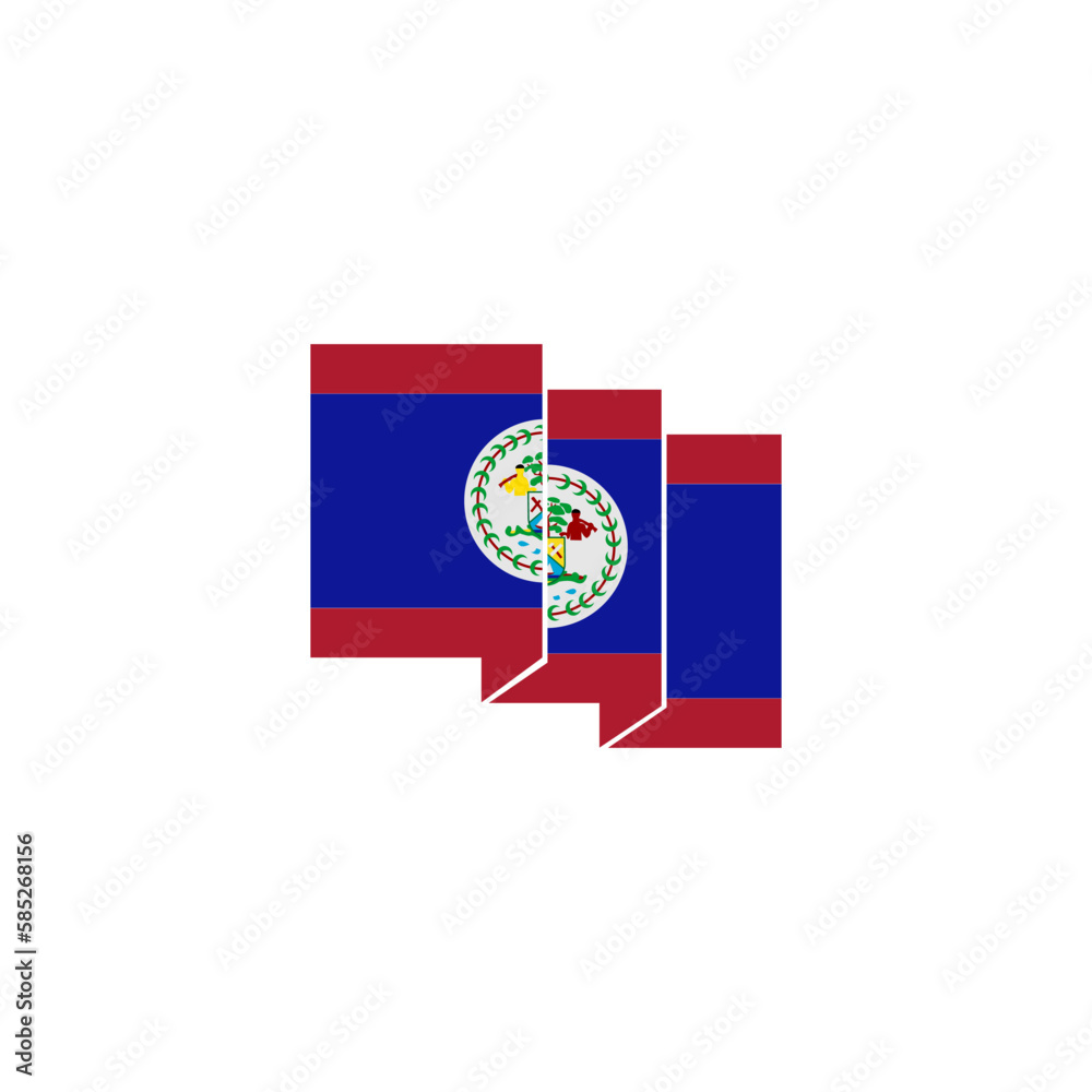 Obraz premium Belize flags icon set, Belize independence day icon set vector sign symbol