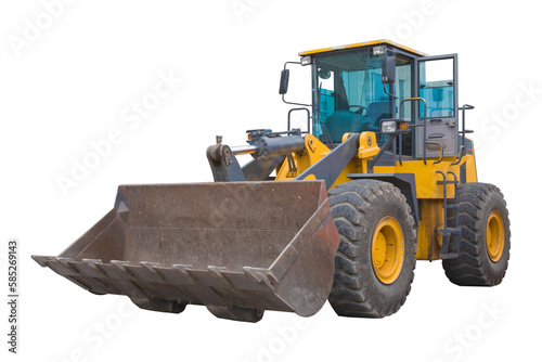 Heavy Power Bulldozer isolated on a white background with clipping path.