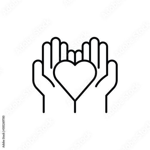 receive kindness icon. outline icon