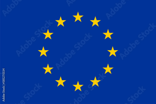 European union flag wave isolated on png or transparent background
