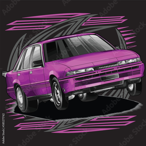 drag race illustration isolated in black background for poster, t-shirt, graphic design, business element, and card
