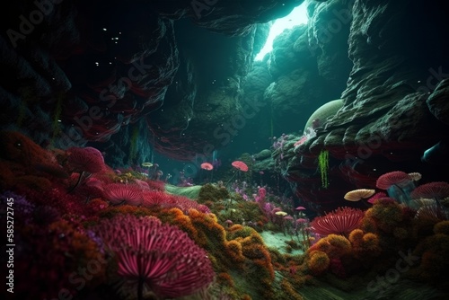 Technicolor Alien Flora: A Hyperrealistic Generative AI Garden