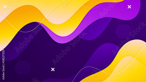 Color gradient background design. Abstract geometric background with liquid shapes. Cool background design for posters. Vector illustration.