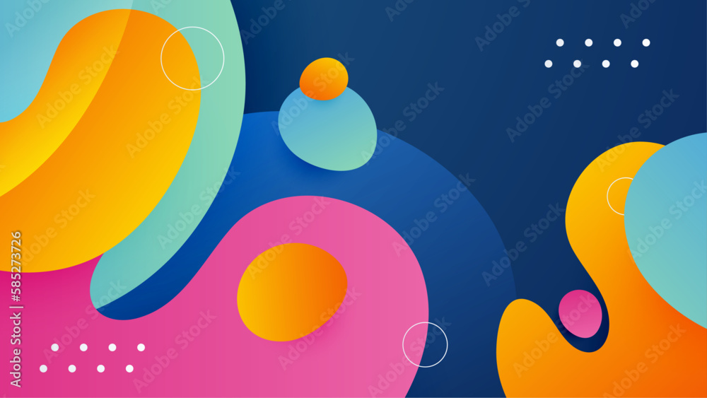 vector gradient abstract colorful shapes background