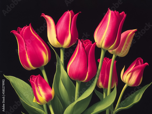 Beautiful tulip flowers on ...