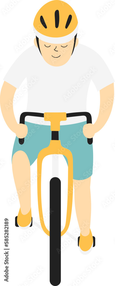 man riding bicycle illustration. man riding bicycle illustration.