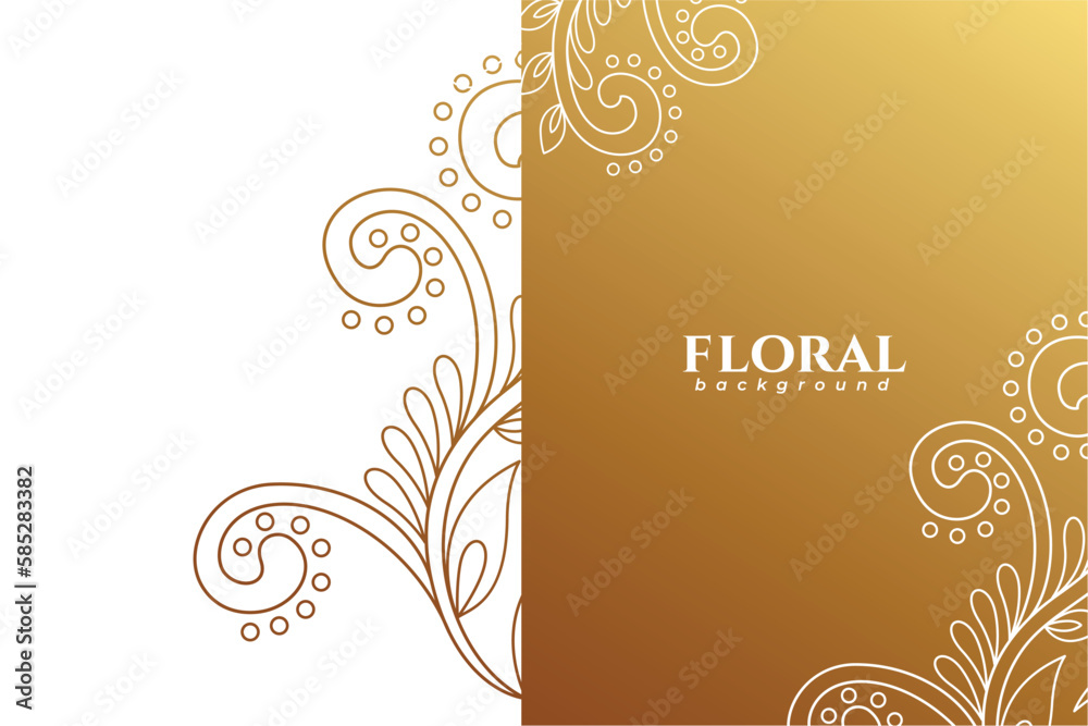 line style artistic floral premium background for islamic decoration