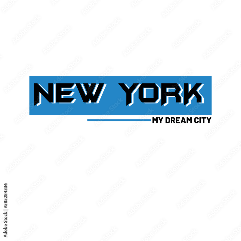 New York City Typography and Minimal T shirt design